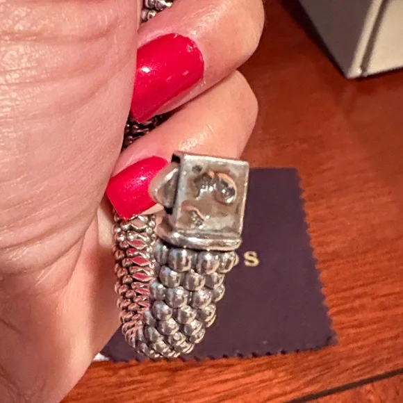 LAGOS Caviar Silver Beaded Bracelet size 7.5 - Picture 4 of 5